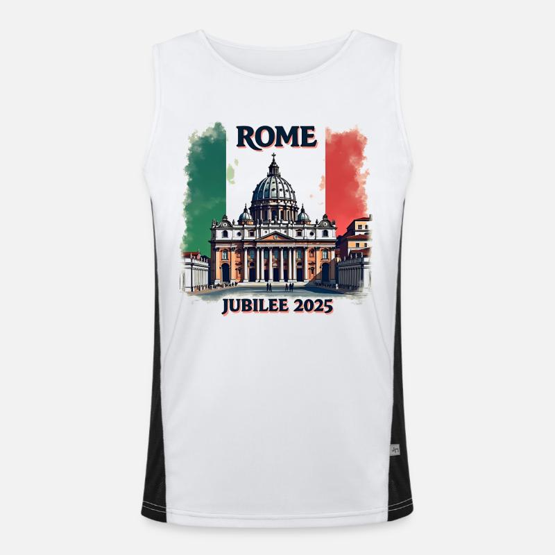 Rom Jubiläum 2025 - Pilger der Hoffnung Funktionelles Kontrast-Tank Top für Männer 