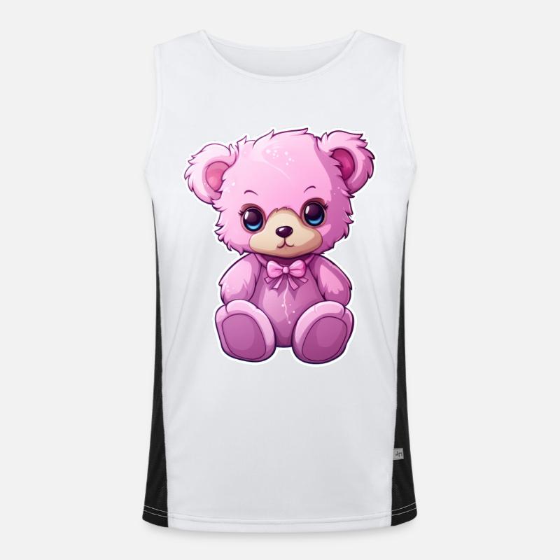 Bébé ours en peluche Débardeur respirant contrasté Homme 