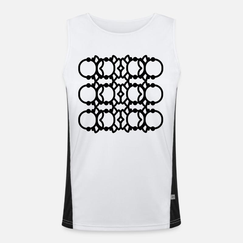 kreisförmiger Ring Funktionelles Kontrast-Tank Top für Männer 