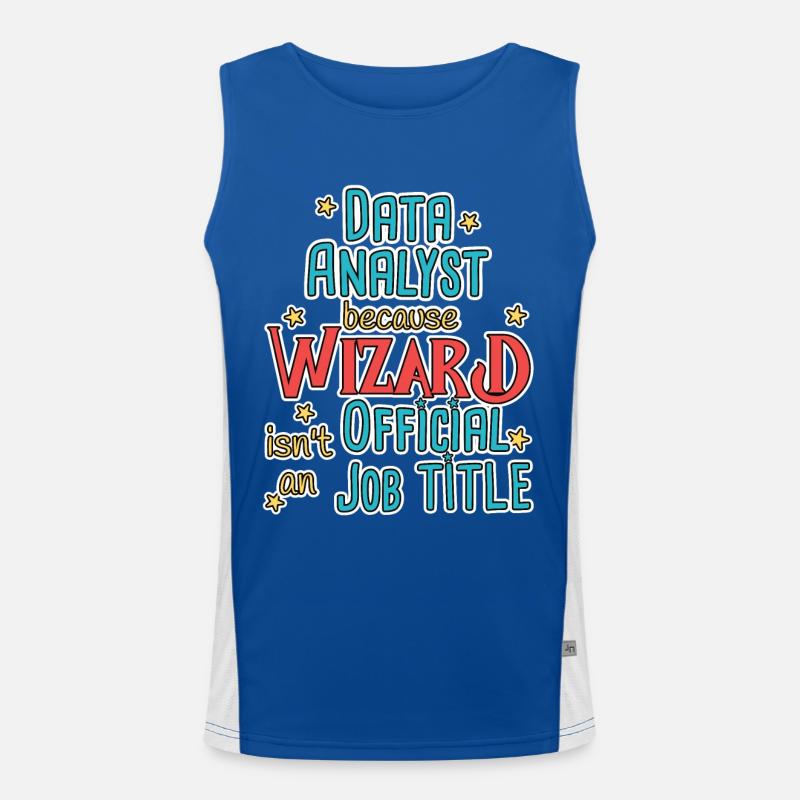 Data Analyst Wizard Men's Functional Contrast Tank Top 