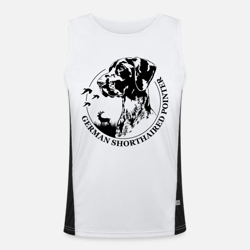 GERMAN SHORTHAIRED POINTER Jagdhund Wilsigns Hunde Funktionelles Kontrast-Tank Top für Männer 