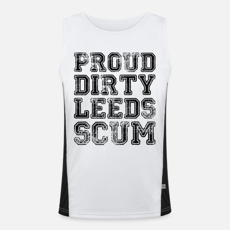 Citation de Proud Dirty Leeds Scum Débardeur respirant contrasté Homme 