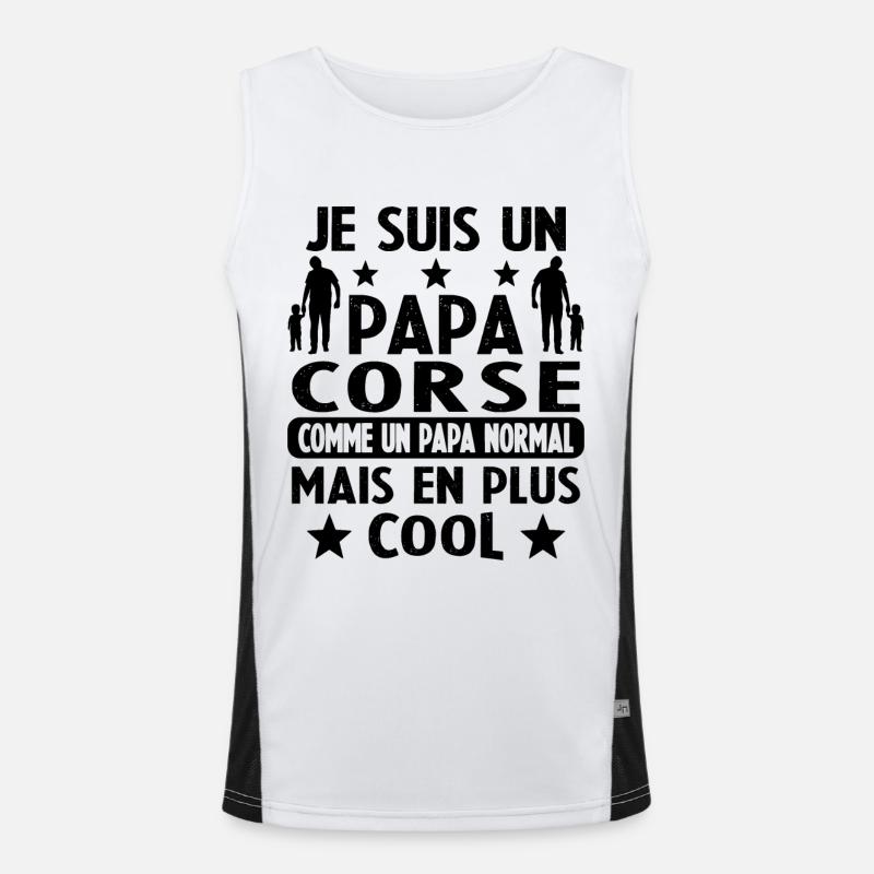 Papa Corse Plus Cool Cadeau Débardeur respirant contrasté Homme 