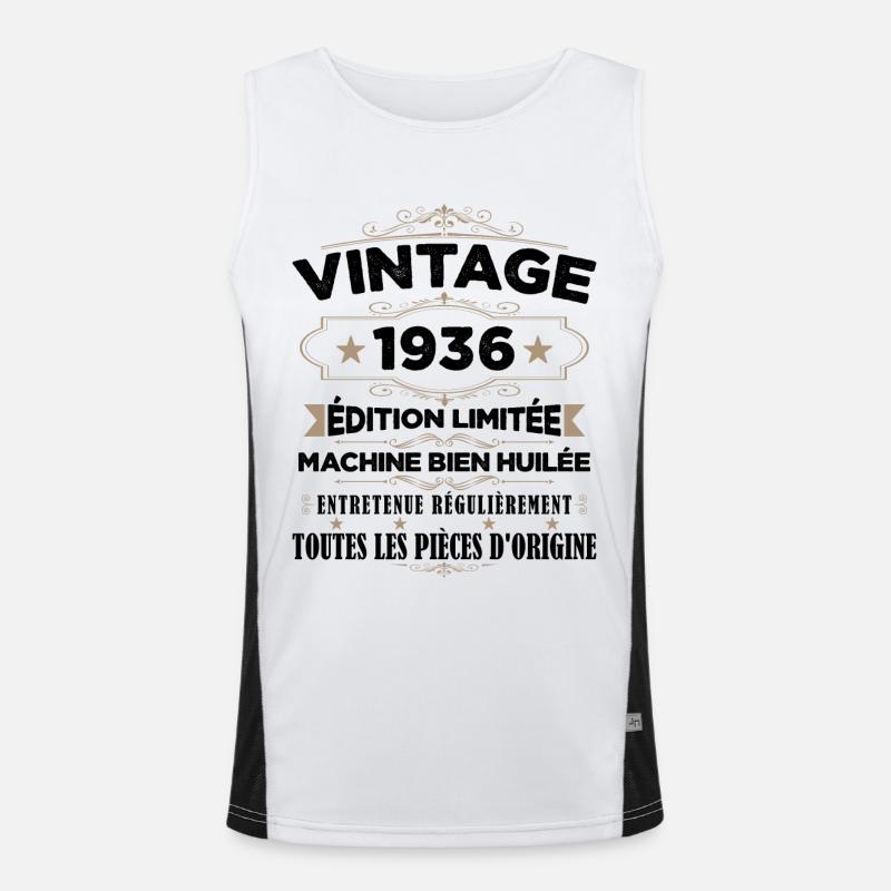 Vintage 1936 Edition Limitée Débardeur respirant contrasté Homme 