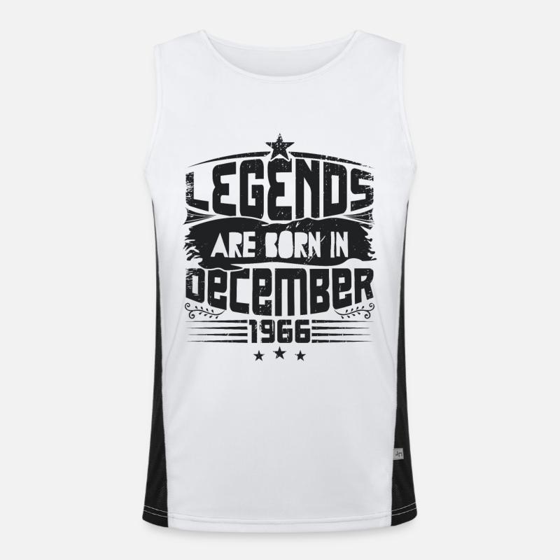 Legends Are Born In December 1966 Débardeur respirant contrasté Homme 