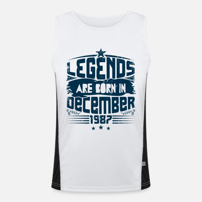 Legends Are Born In December 1987 Débardeur respirant contrasté Homme 