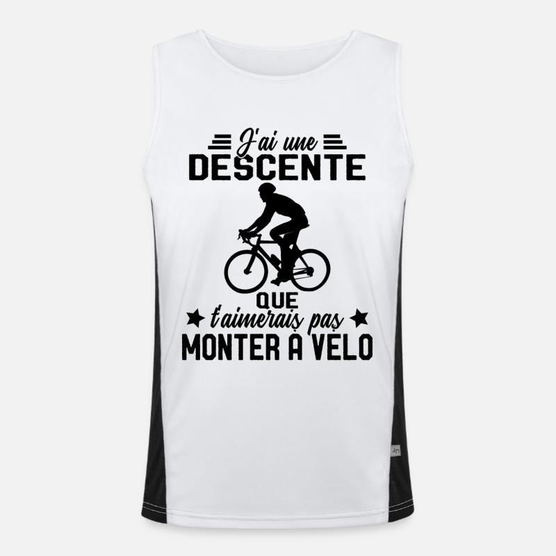 J'ai une descente que t'aimerais pas monter à vélo Débardeur respirant contrasté Homme 