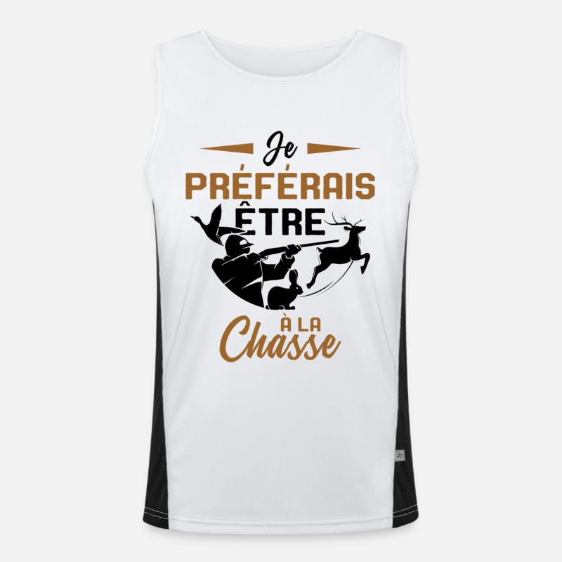 Idée Drôle De Cadeau De Chasse Pour Un Chasseur Débardeur respirant contrasté Homme 
