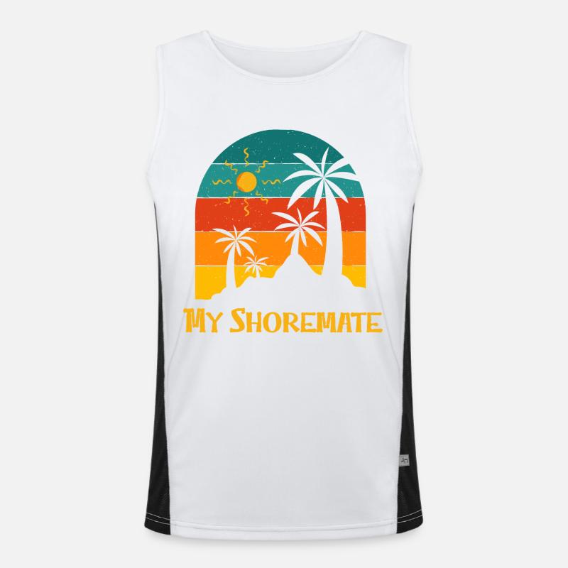 My Shoremate Beach Friends Ocean Buddy Couples Débardeur respirant contrasté Homme 
