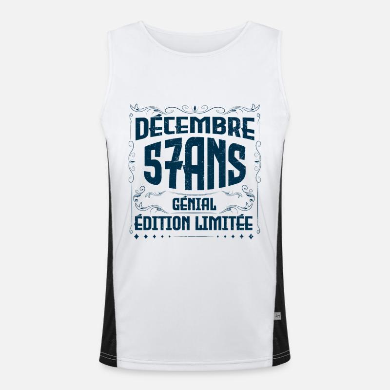 DÉCEMBRE 47 Ans | Édition limitée Débardeur respirant contrasté Homme 