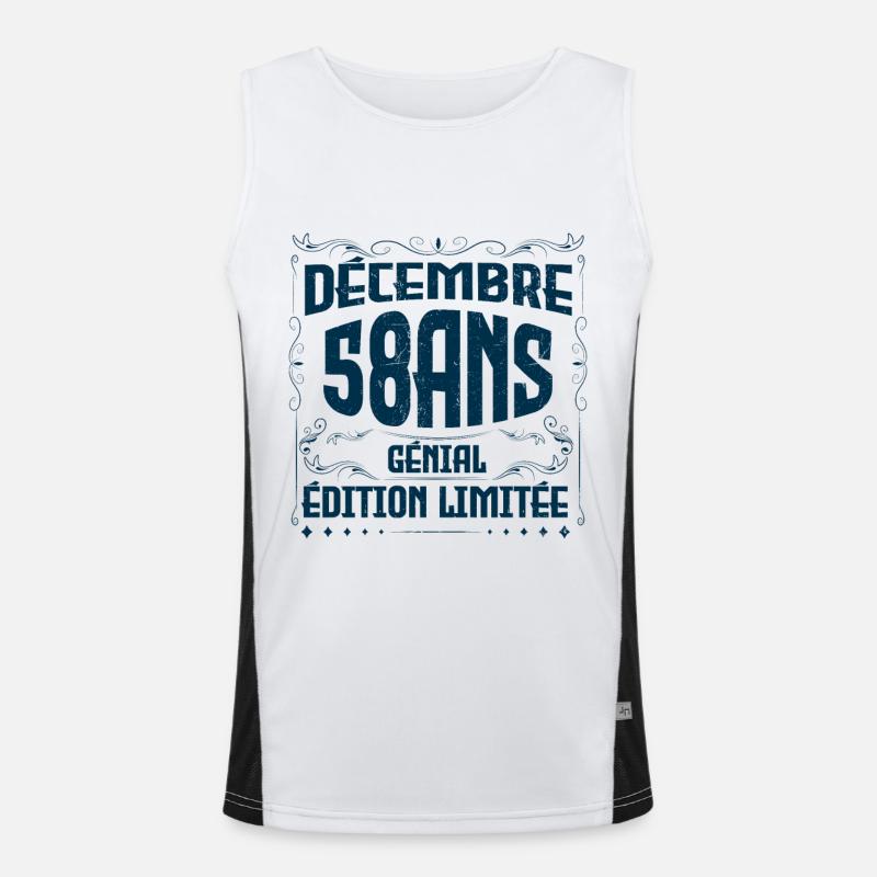 DÉCEMBRE 58 Ans | Édition limitée Débardeur respirant contrasté Homme 