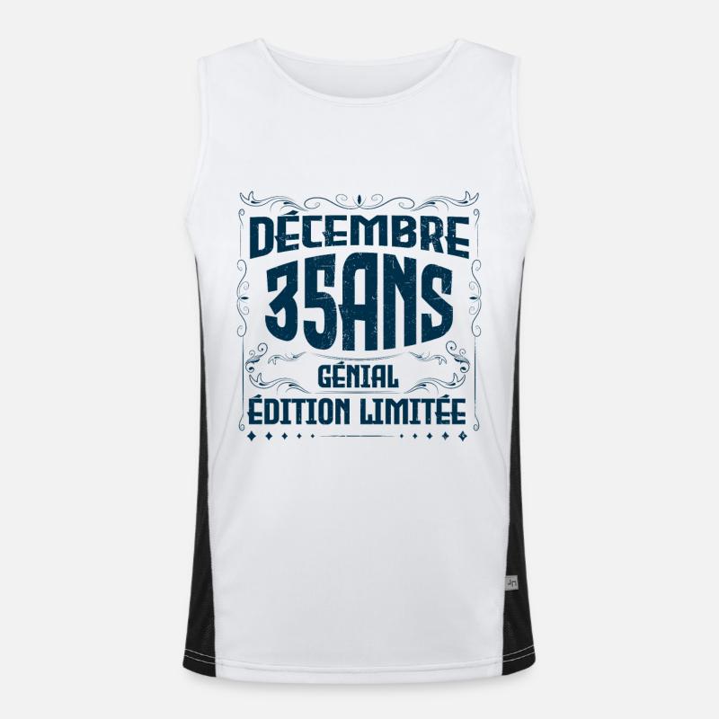 DÉCEMBRE 35 Ans | Édition limitée Débardeur respirant contrasté Homme 