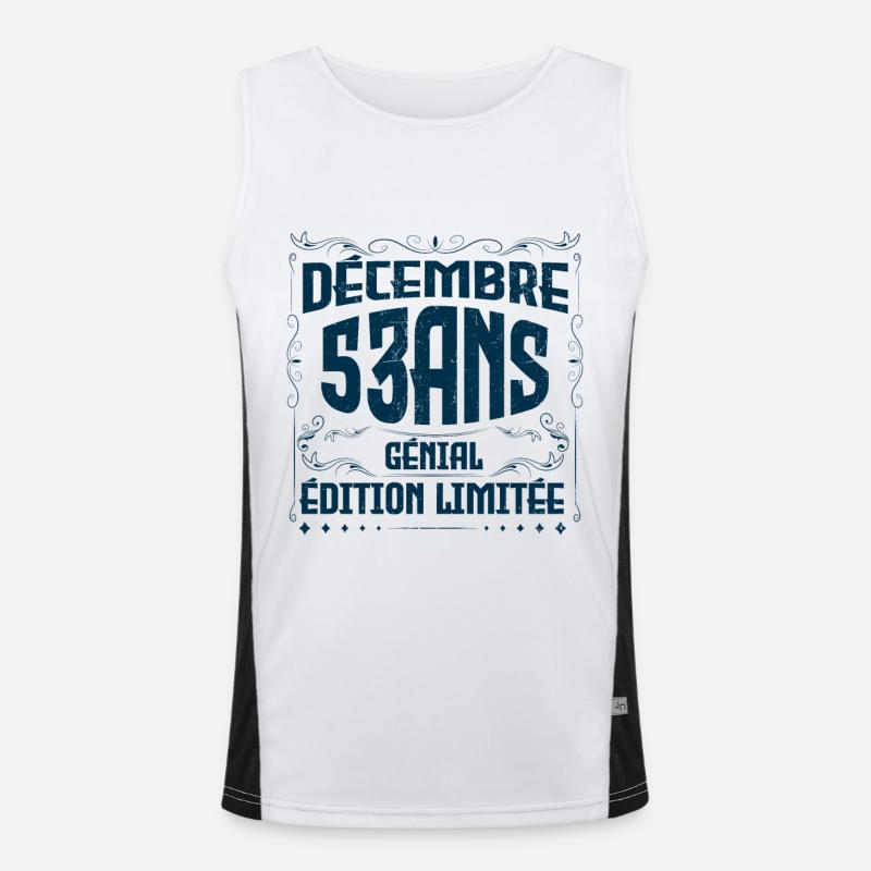 DÉCEMBRE 53 Ans | Édition limitée Débardeur respirant contrasté Homme 