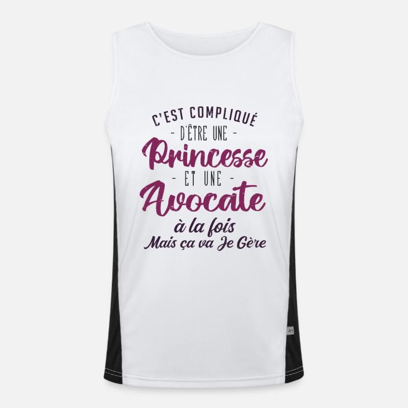 Princesse Avocate | cadeau métier Débardeur respirant contrasté Homme 