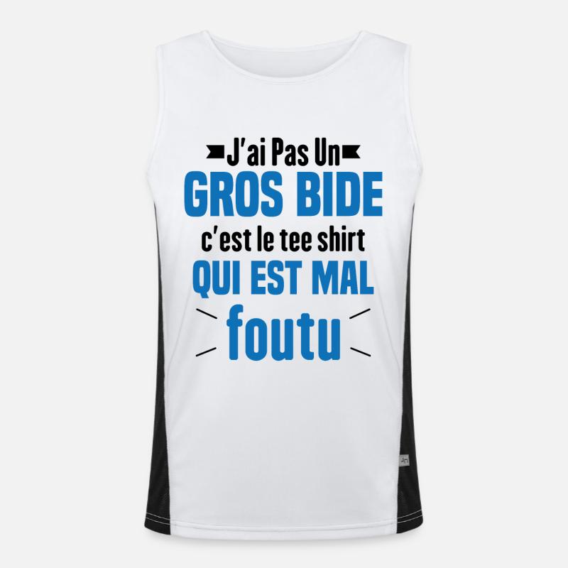 J'ai Pas Un Gros Bide Humour Cadeau Débardeur respirant contrasté Homme 