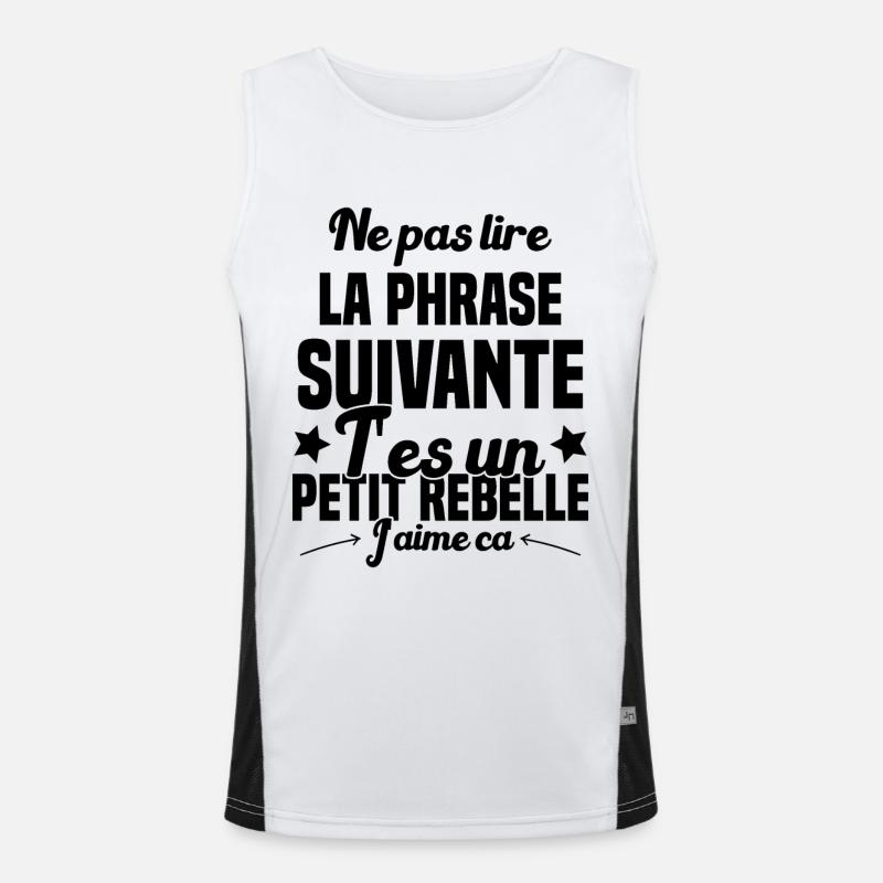 Ne pas lire la phrase suivante Débardeur respirant contrasté Homme 