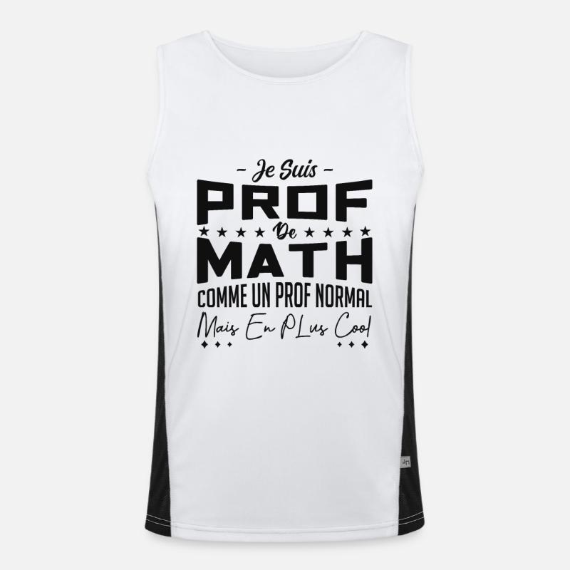 PROF DE MATHS Débardeur respirant contrasté Homme 