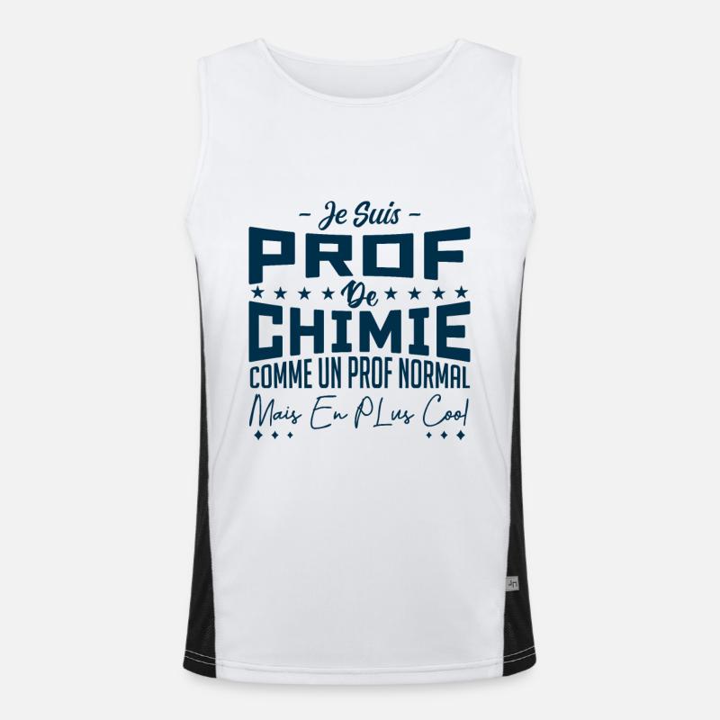 je suis prof de chimie Débardeur respirant contrasté Homme 