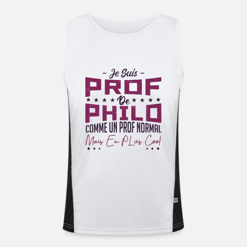 je suis prof de philo Débardeur respirant contrasté Homme 