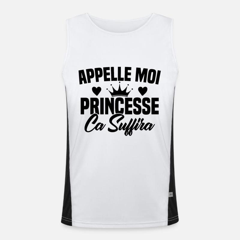 HUMOUR APPELLE MOI PRINCESSE Débardeur respirant contrasté Homme 