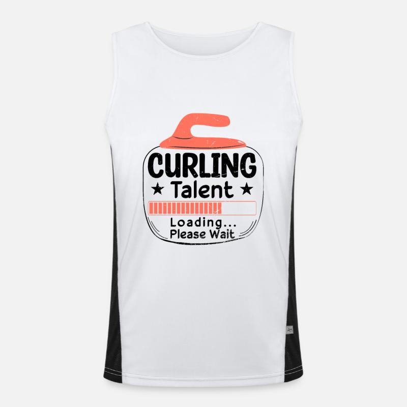 Loading Curling Talent - Men's Functional Contrast Tank Top  - white/black