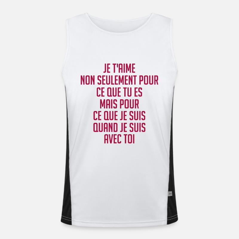 Je t'aime pour ce que tu es Débardeur respirant contrasté Homme 