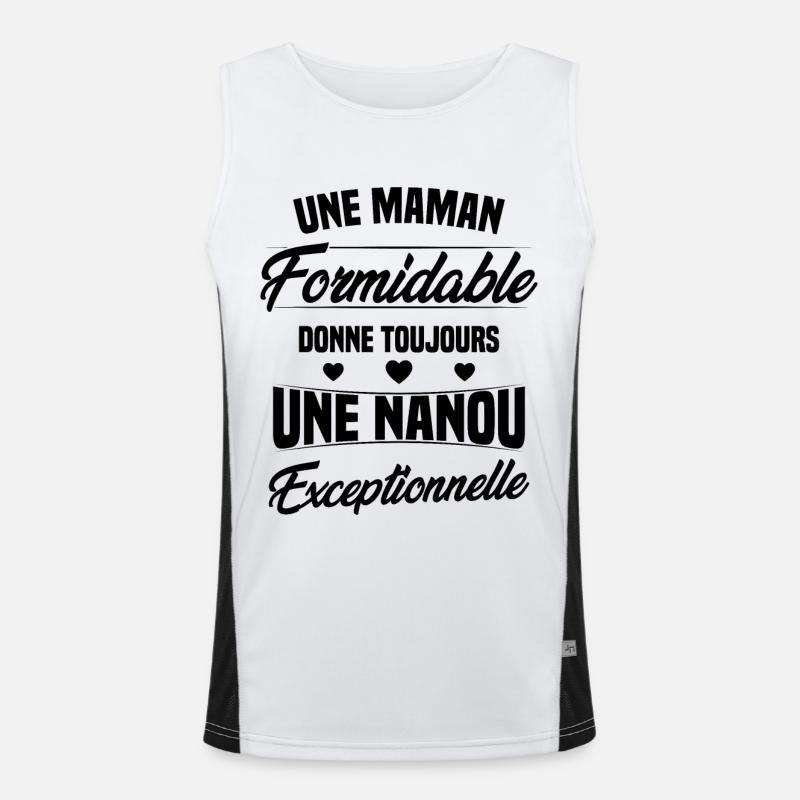 Une Maman Formidable donne Nanou Exceptionnelle Débardeur respirant contrasté Homme 