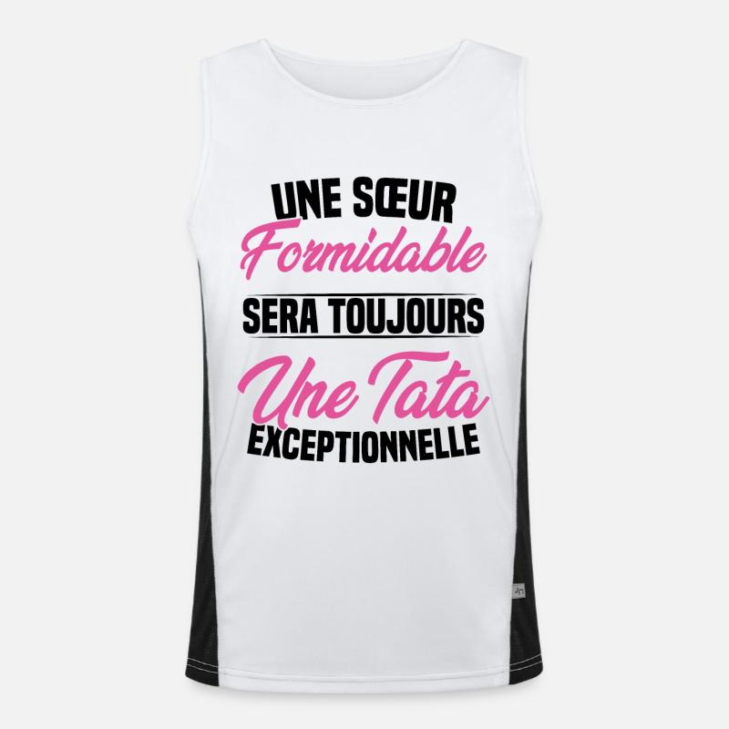 Une sœur formidable donne une tata exceptionnelle Débardeur respirant contrasté Homme 