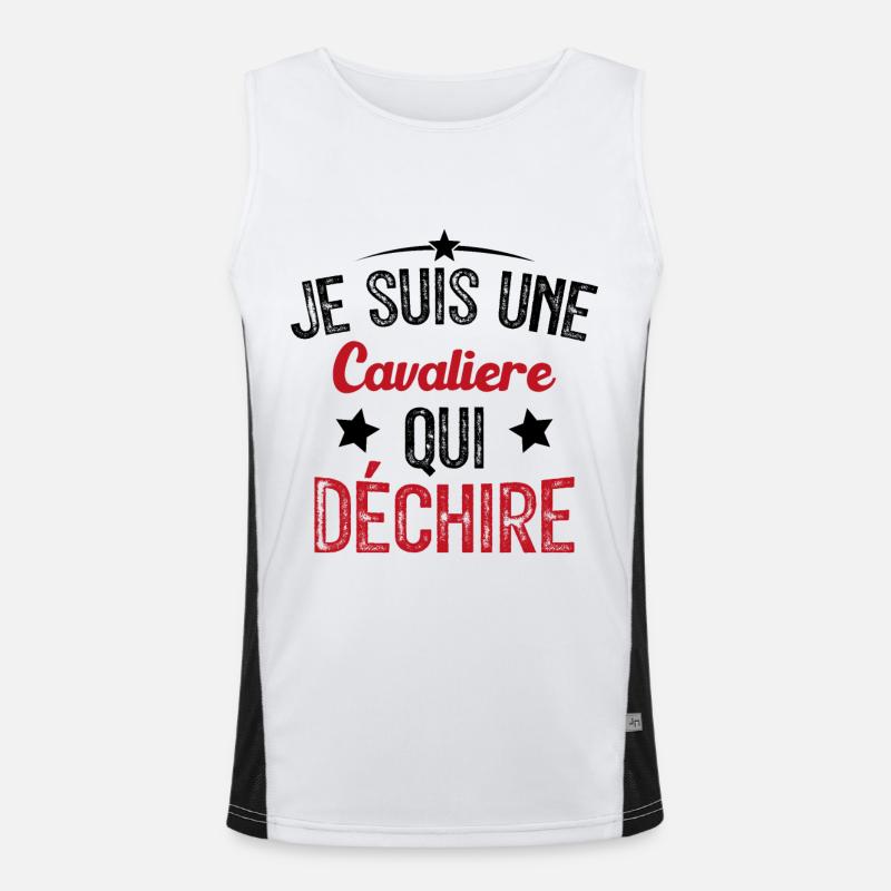 Je suis une Cavalière Qui Déchire Débardeur respirant contrasté Homme 