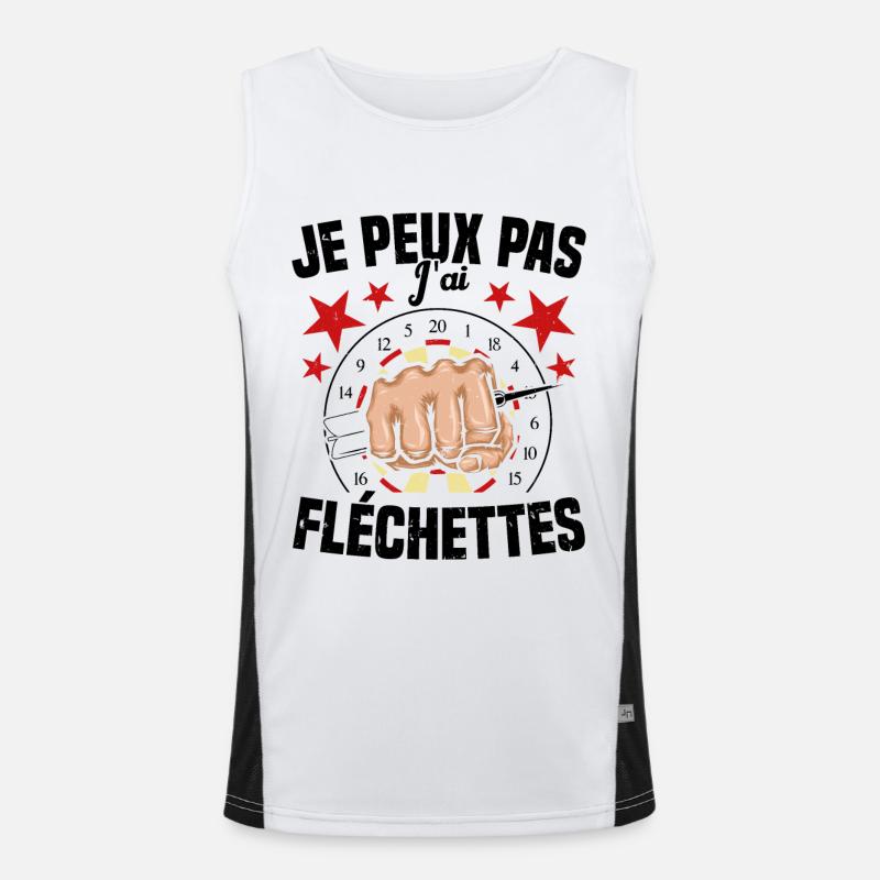 Je Peux Pas J'ai Fléchettes Humour Fléchette Débardeur respirant contrasté Homme 
