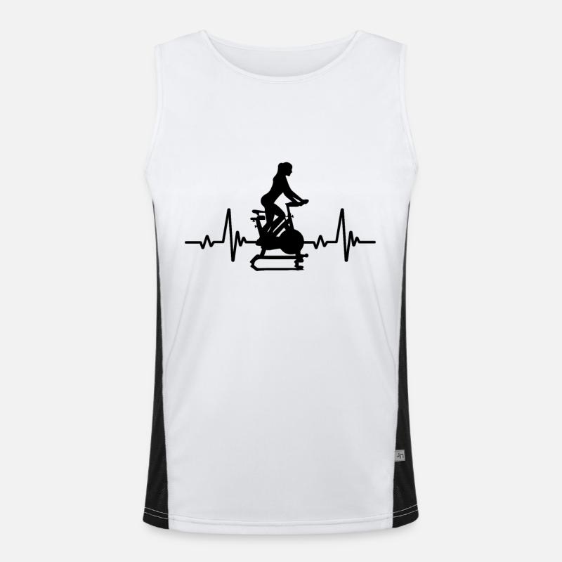 Herzfrequenz Indoor Cycling Funktionelles Kontrast-Tank Top für Männer 