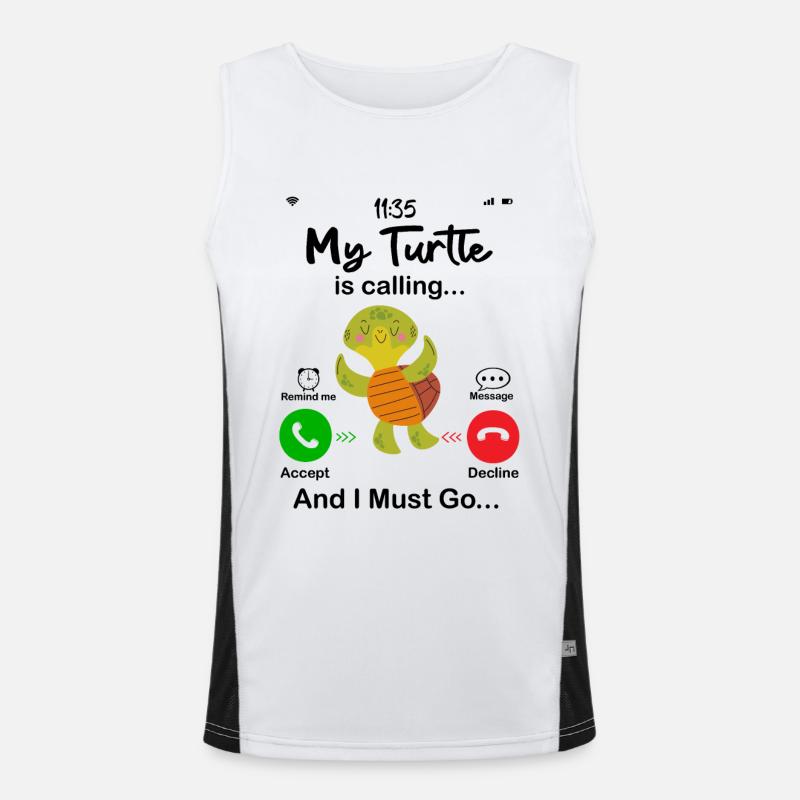 My Turtle Is Calling Débardeur respirant contrasté Homme 