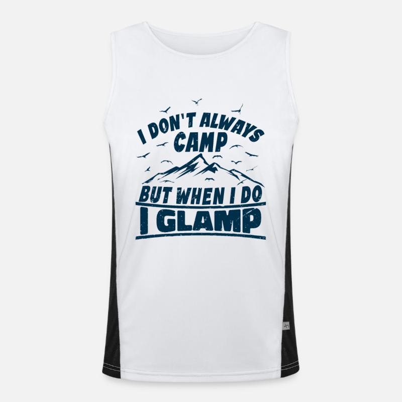 I don't always camp, but when I do, I Glamp Men's Functional Contrast Tank Top 
