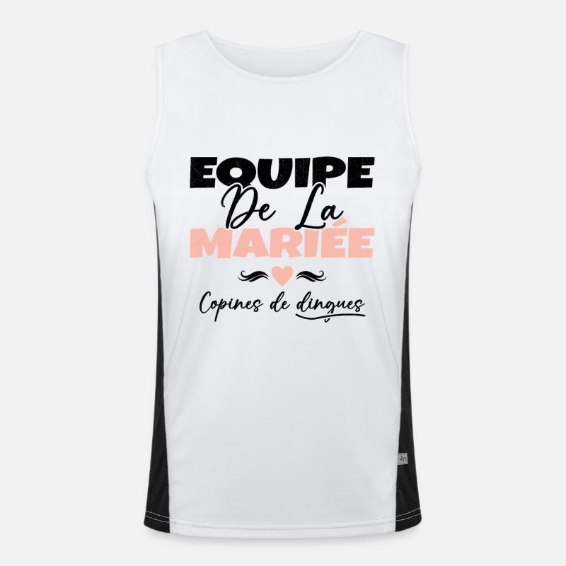 Equipe de la mariée copines de dingues Débardeur respirant contrasté Homme 