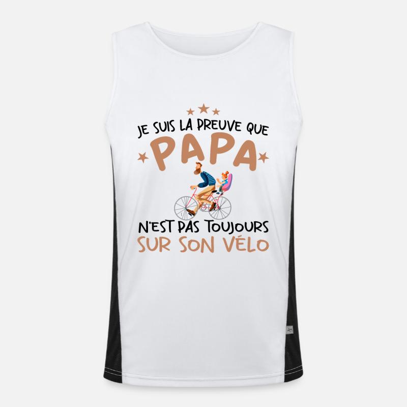 Papa cycliste cyclisme Bébé Nourrisson Naissance Débardeur respirant contrasté Homme 