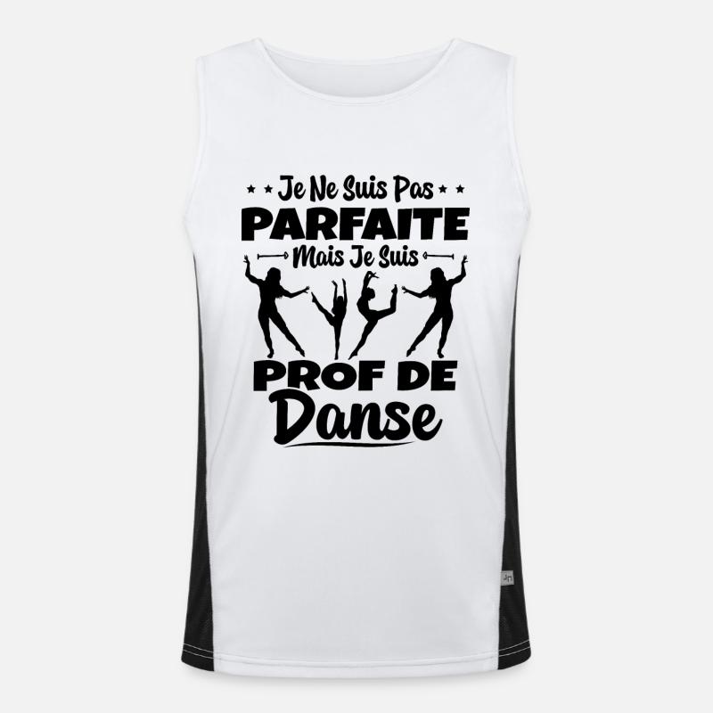 Femme Pas Parfaite Mais Prof De Danse Professeure Débardeur respirant contrasté Homme 