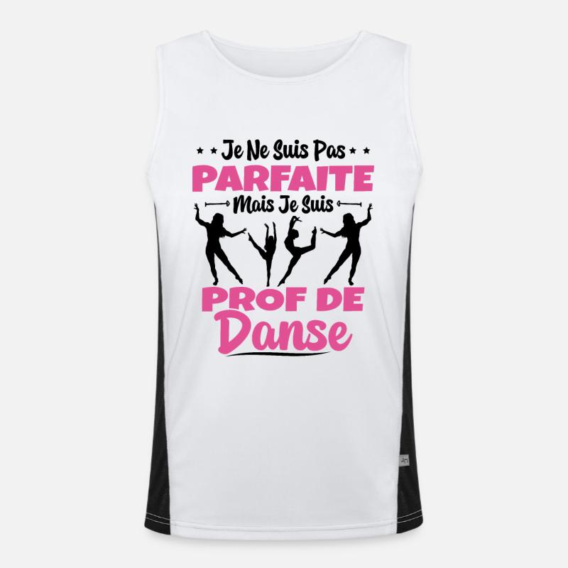 Femme Pas Parfaite Mais Prof De Danse Professeure Débardeur respirant contrasté Homme 
