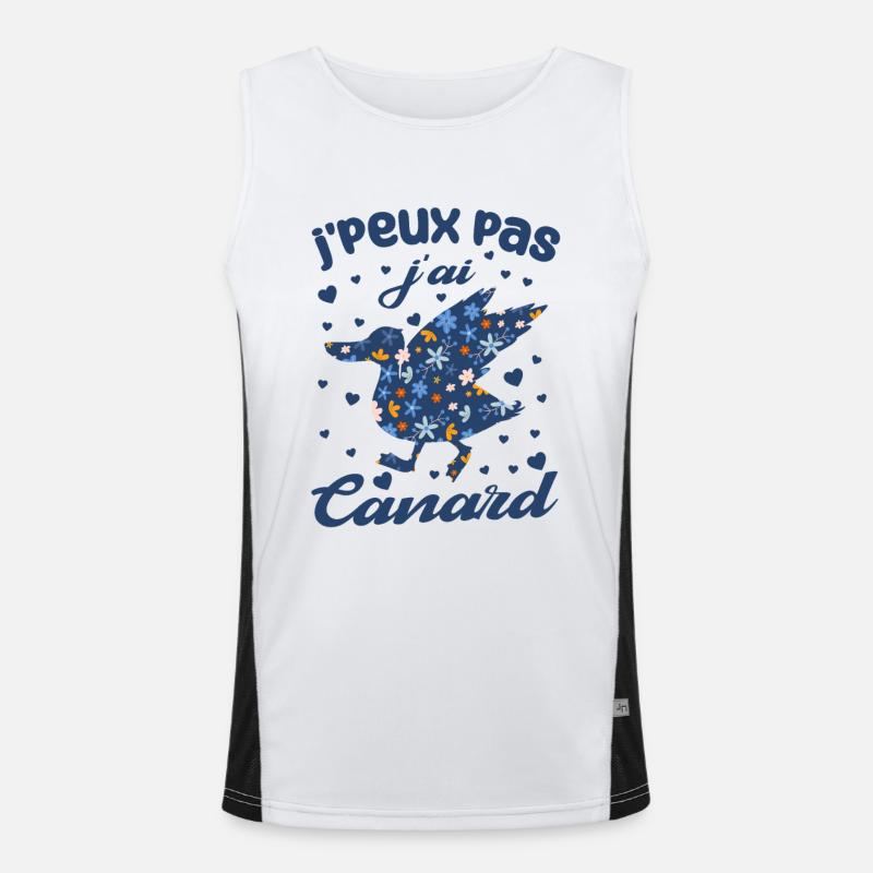 J'peux pas j'ai canard Débardeur respirant contrasté Homme 
