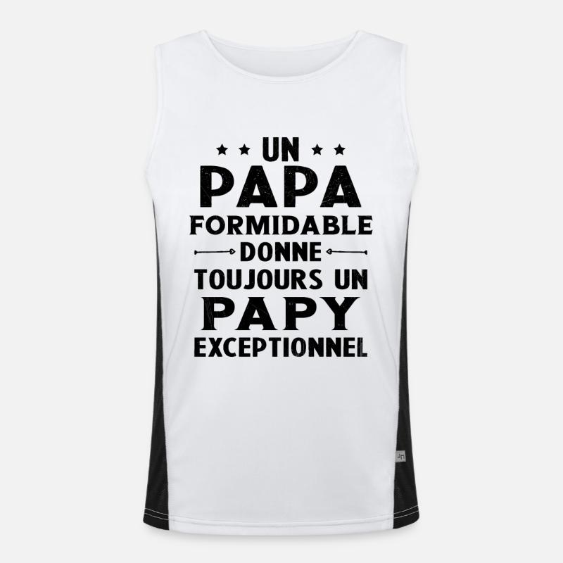 Un papa formidable - Papy exceptionnel Cadeau Débardeur respirant contrasté Homme 