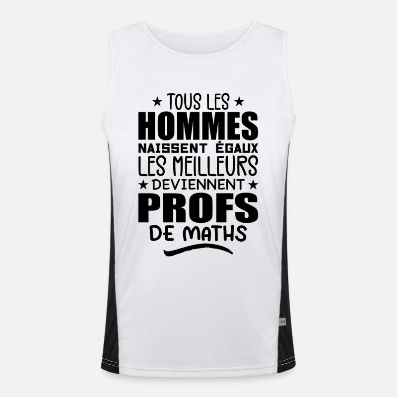 Les Meilleurs Hommes Deviennent Profs De Maths Débardeur respirant contrasté Homme 