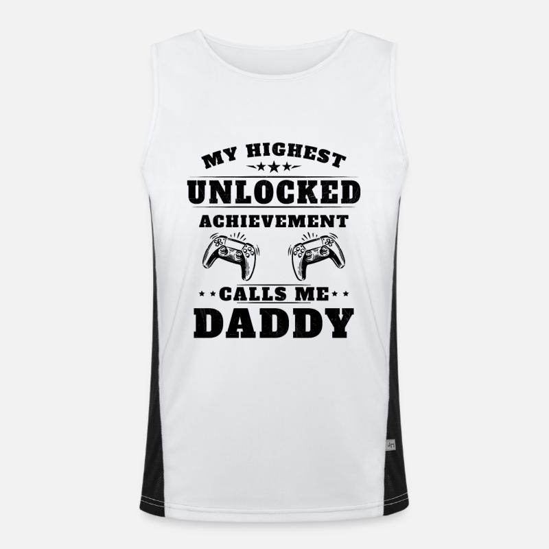 Meine höchste freigeschaltete Errungenschaft nennt mich Opa Funktionelles Kontrast-Tank Top für Männer 