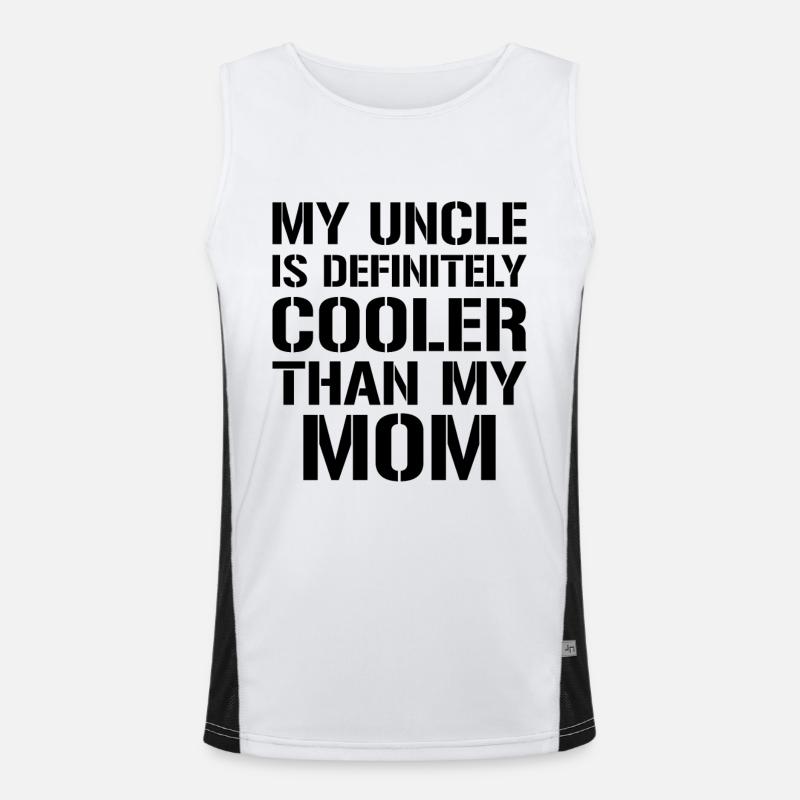 My Uncle Is Definitely Cooler Than My Mom Men's Functional Contrast Tank Top 