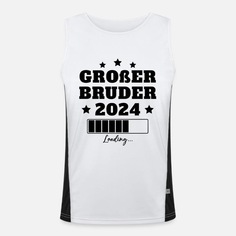 Großer Bruder 2024 Geschenkidee Débardeur respirant contrasté Homme 