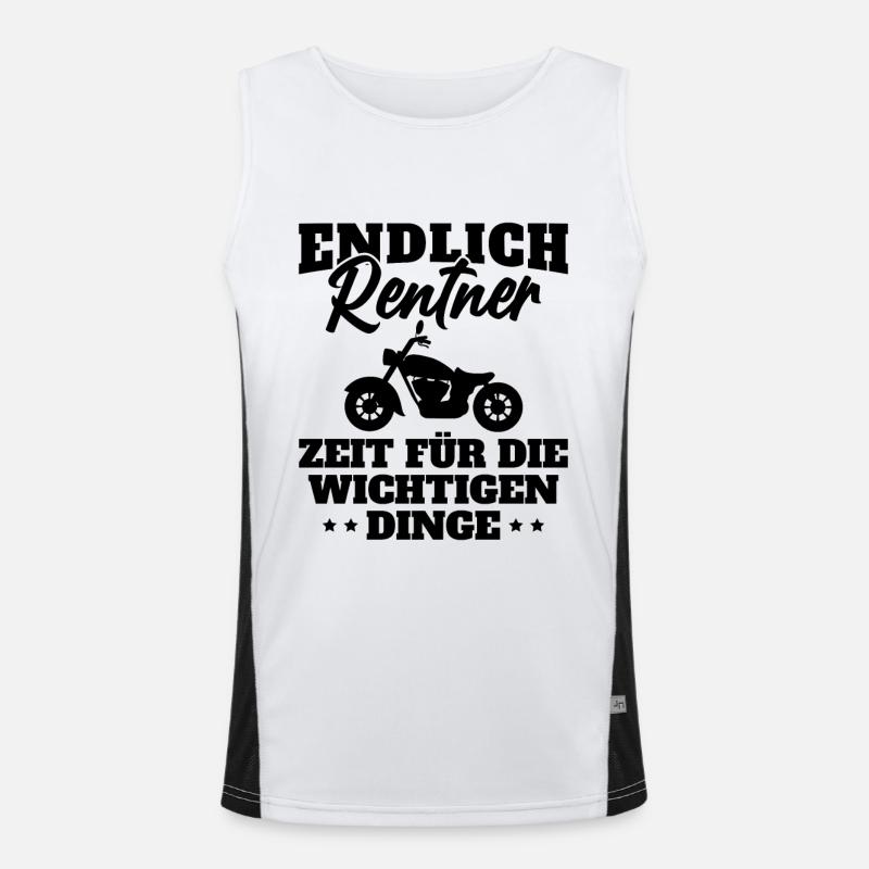 Endlich rentner zeit fur die wichtigen dinge Funktionelles Kontrast-Tank Top für Männer 