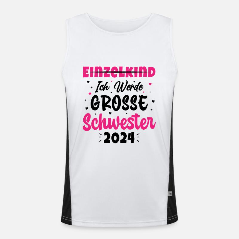 Ich Werde Eine Große Schwester 2024 Funktionelles Kontrast-Tank Top für Männer 