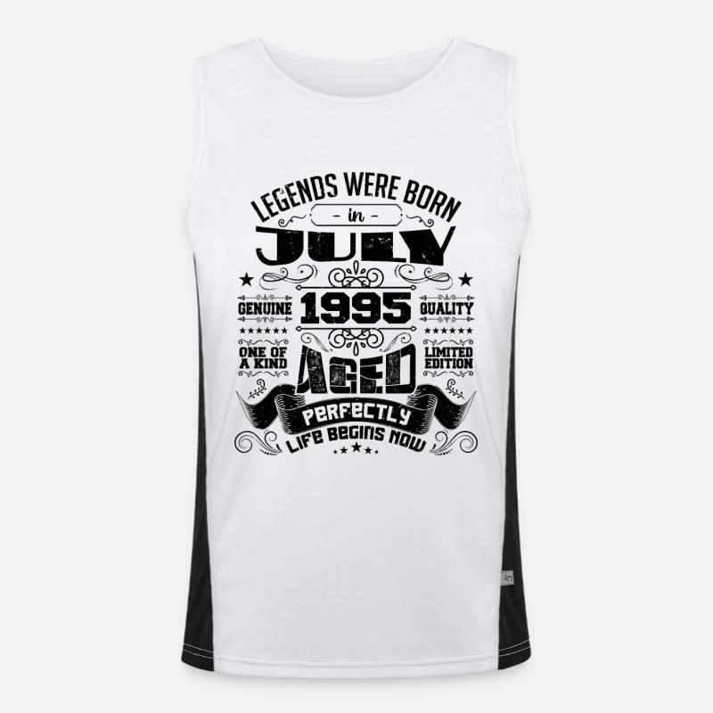 1995 Juli Geburtstagsgeschenk Juli 1995 Funktionelles Kontrast-Tank Top für Männer 