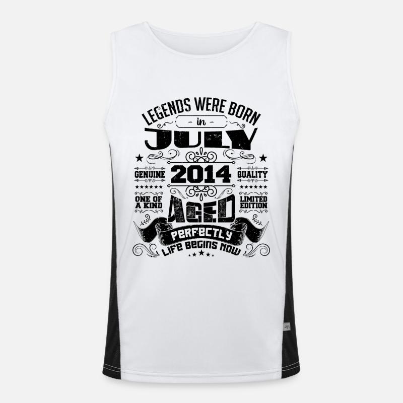 2014 Juli Geburtstagsgeschenk Juli 2014 Funktionelles Kontrast-Tank Top für Männer 