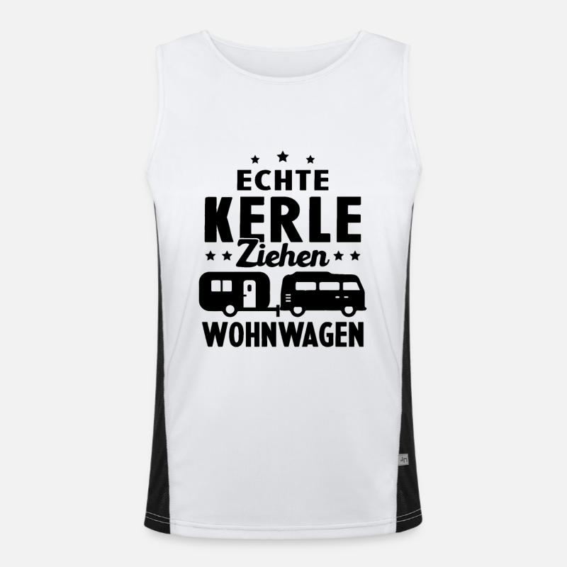echte kerle ziehen wohnwagen Funktionelles Kontrast-Tank Top für Männer 