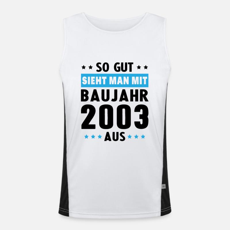 Geschenk Geburtstag 2003 Frau Mann Geschenkidee Funktionelles Kontrast-Tank Top für Männer 