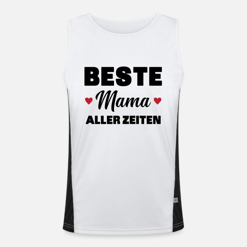 Beste Mutter aller Zeiten Funktionelles Kontrast-Tank Top für Männer 